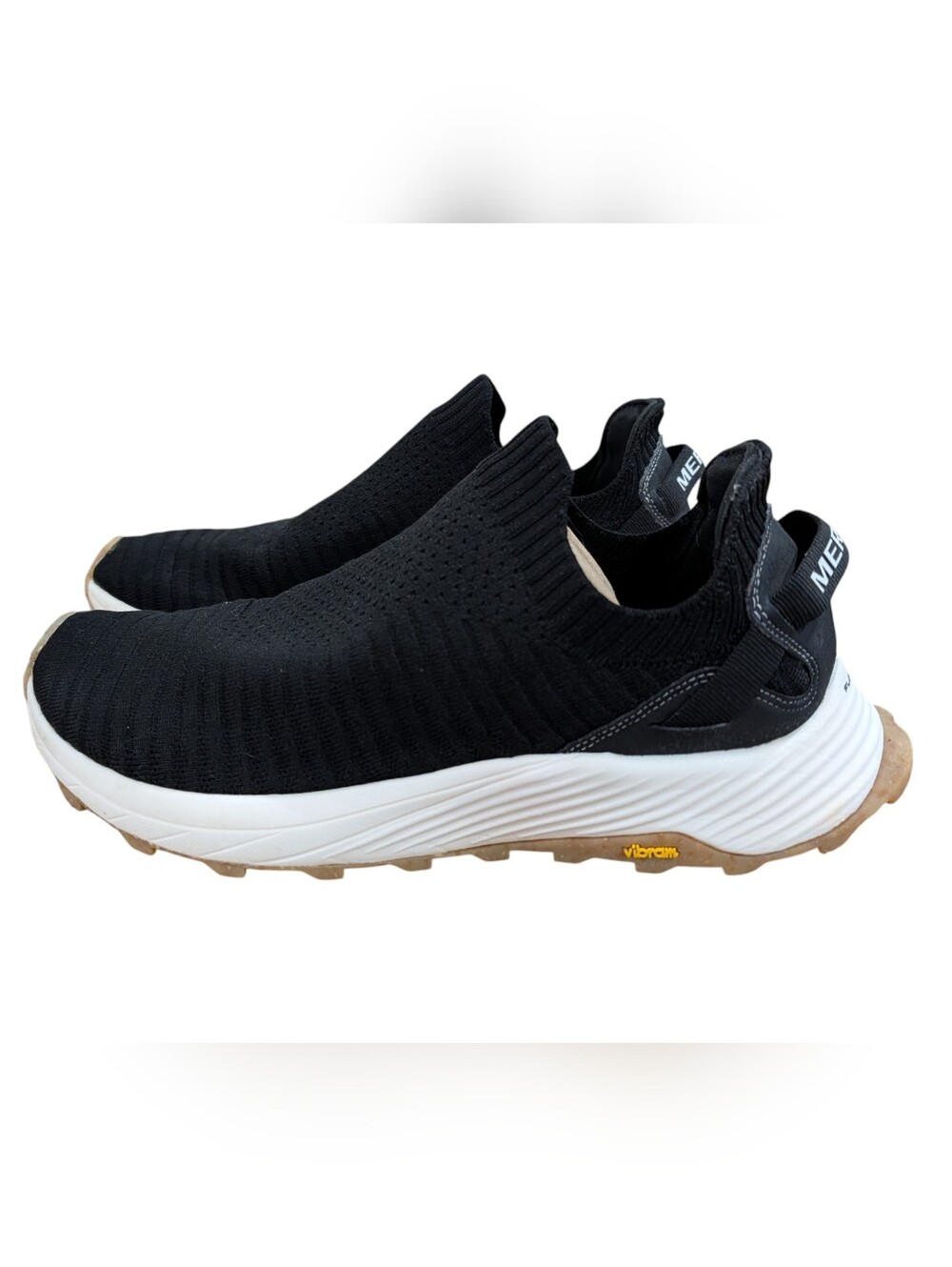 Merrell Embark Moc Slip On Sneakers Mens Size 8 W Wide Black Vibram Walking - Picture 4 of 12